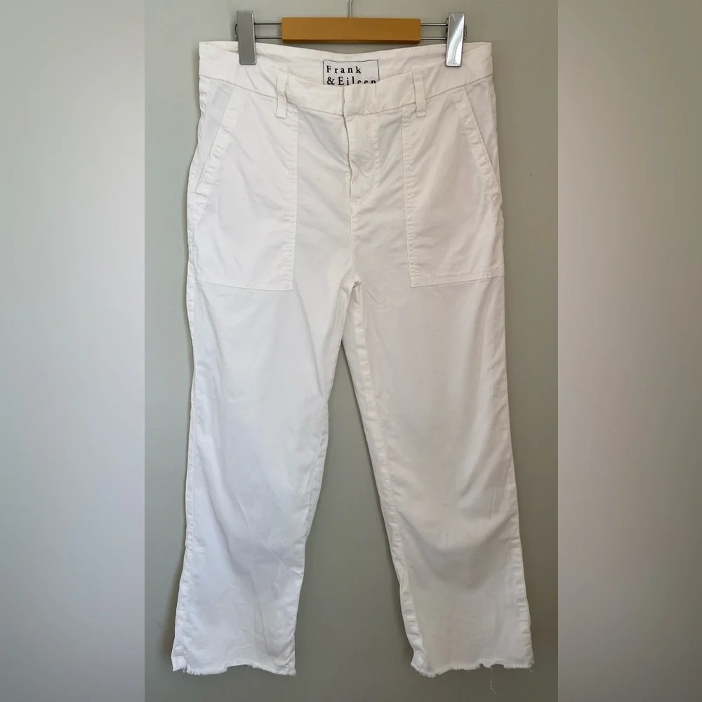 Frank and Eileen Blackstone Utility Pant White Size 6 Cottagecore Coastal Boho - Picture 3 of 13